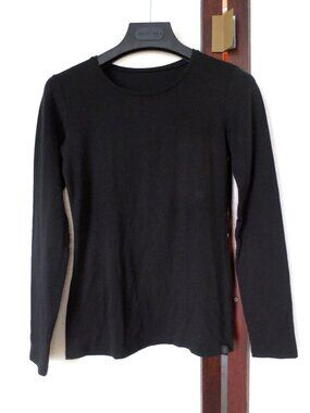 Uniqlo Black Heattech Extra Warm Long Sleeve Tee T-Shirt Thermal Small